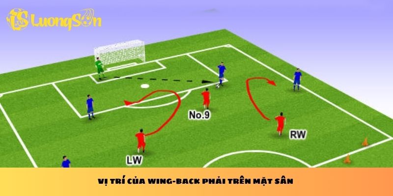 Vị trí của Wing-Back Phải trên mặt sân